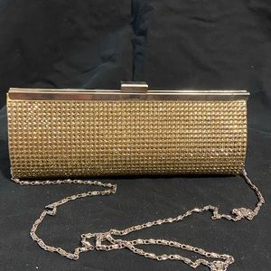 Gold Rhinestone Evening Bag